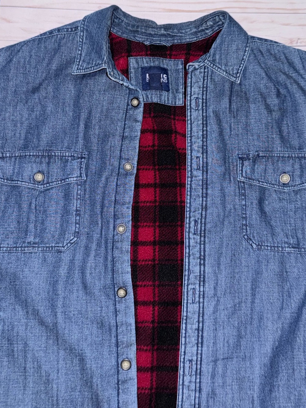 Vintage denim shirt jacket